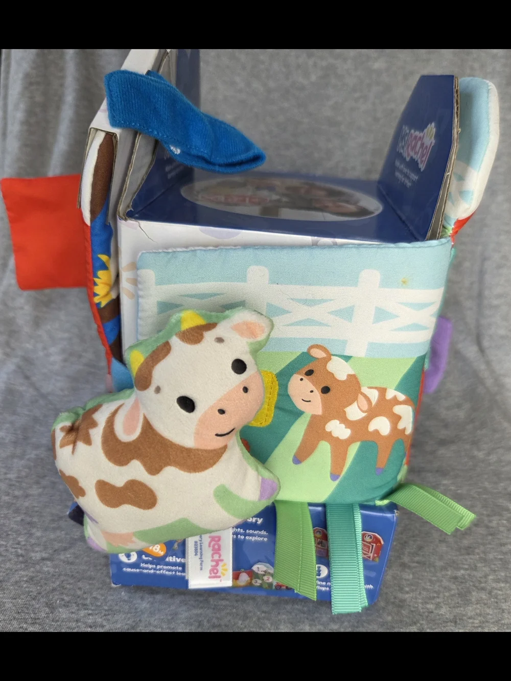 Ms. Rachel Sensory Learning Farm Plush Activity Toy - Red, Blue, Green